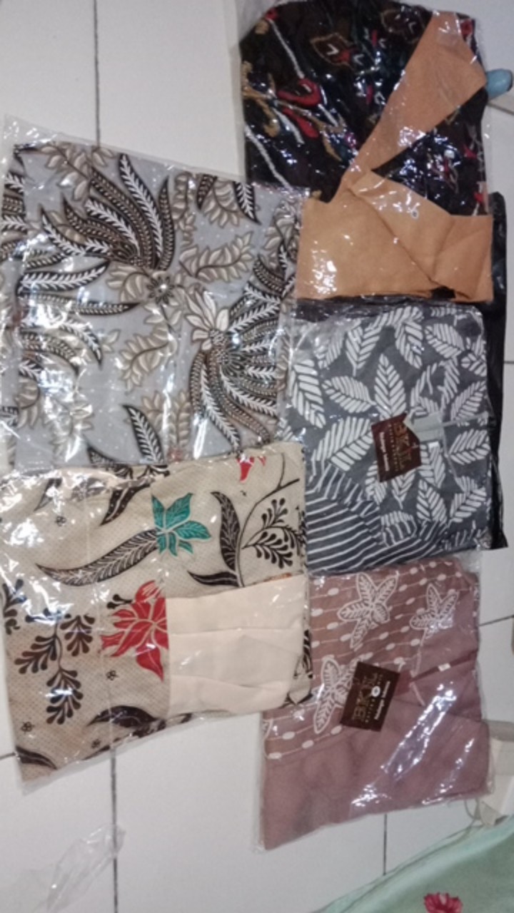 Tey-17 Batik Wanita Asj Sa Hrb026 Kenongo Kemeja Tosca Pendek