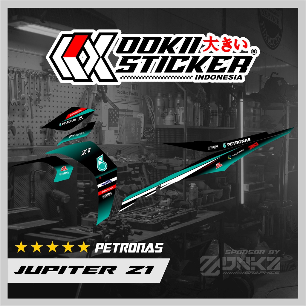 Stiker Jupiter Z1 Lagenda 115Z Jupiter RC Decal Striping Jupiter Z1 Premium Petronas OOKII