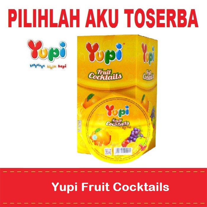 

YUPI FRUIT COCKTAILS BOX isi 12 PCS - ( HARGA PER BOX )