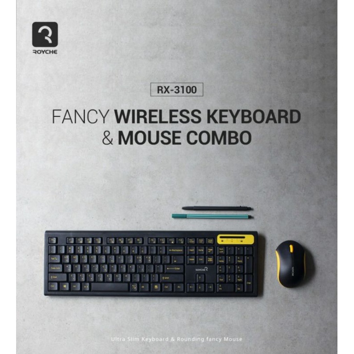 Keyboard Royche Wireless & Mouse Combo Korea Hanguel