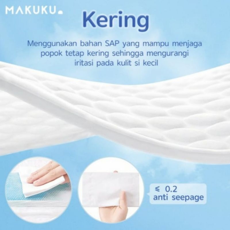 Makuku Air Diapers Tape S M  dan Pant M L XL XXL kemasan SLIM