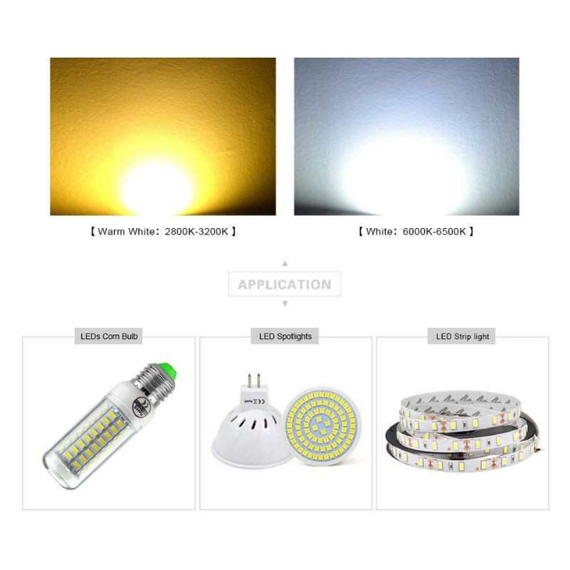 Led Strip Epistar SMD 5730 2835 Chip Lampu LED White LED Lampu Dioda