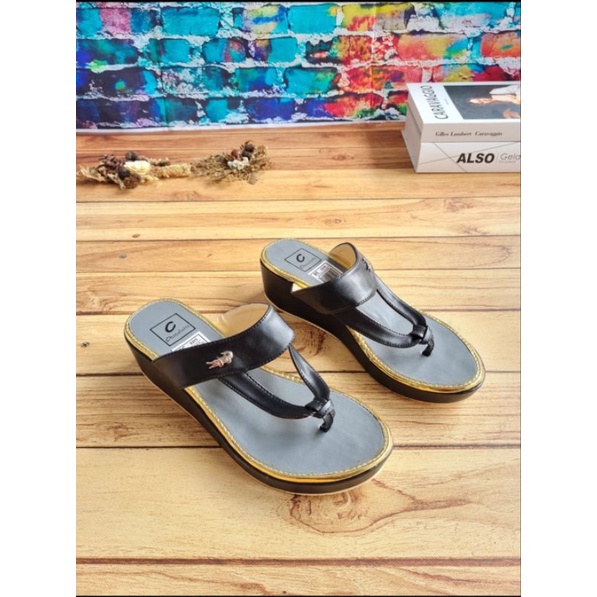 ABBUSHOES  NN 01  Wedges Sandal Jepit (Terbaru)