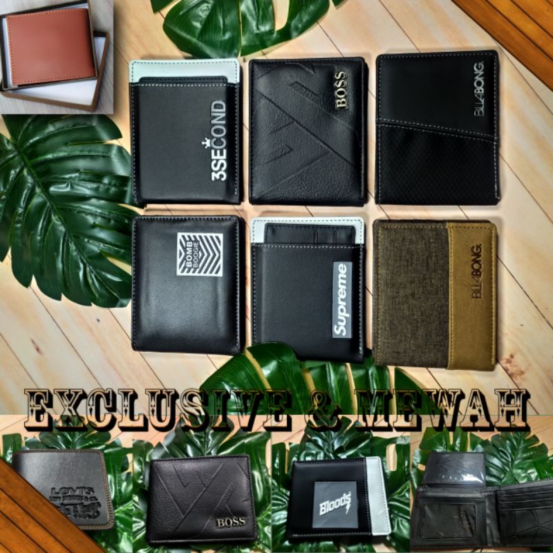 Dompet Pria Dompet Lipat Fashion Pria Canvas