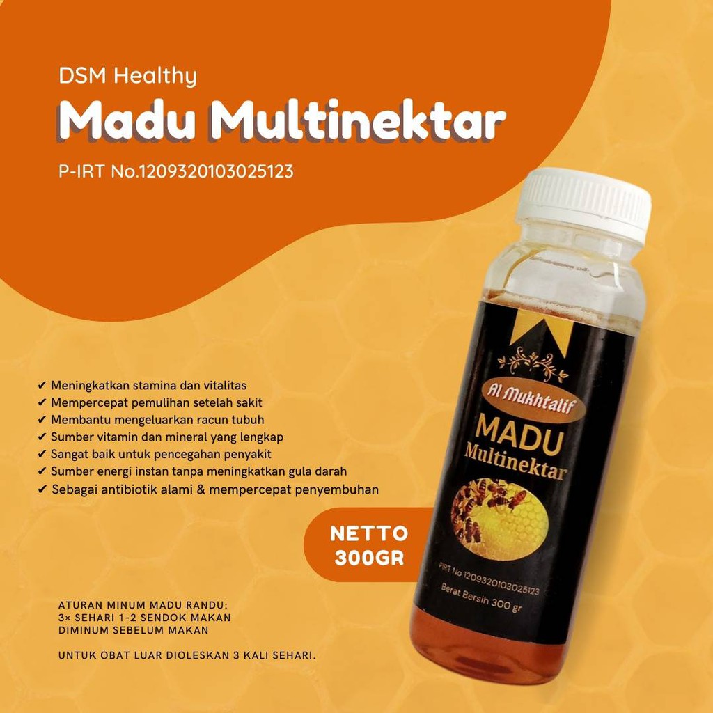 

DSM Healthy Madu Multinektar Al-Mukhtalif 300 gr