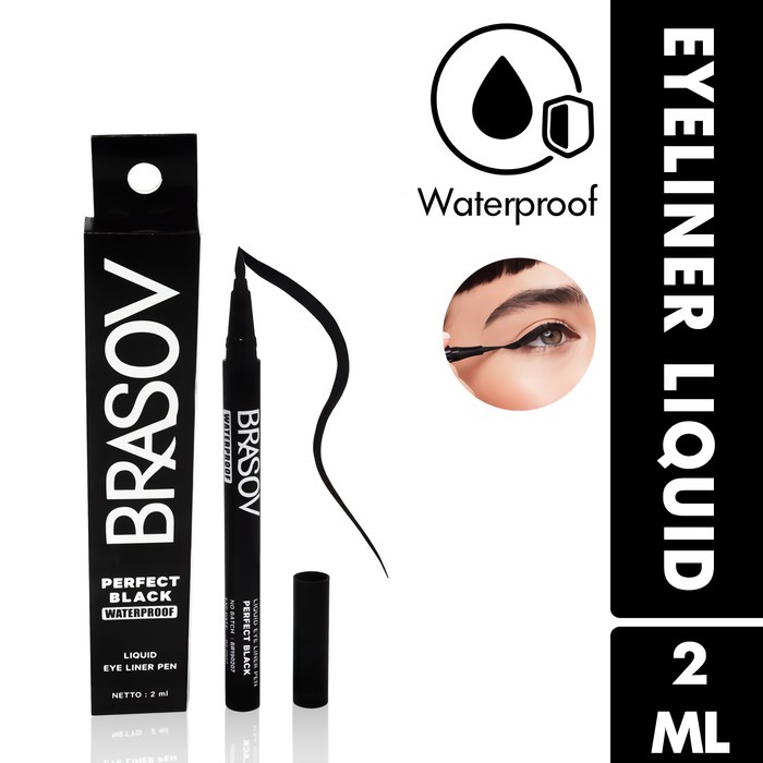 Brasov Liquid Eye Liner Pen Perfect Black