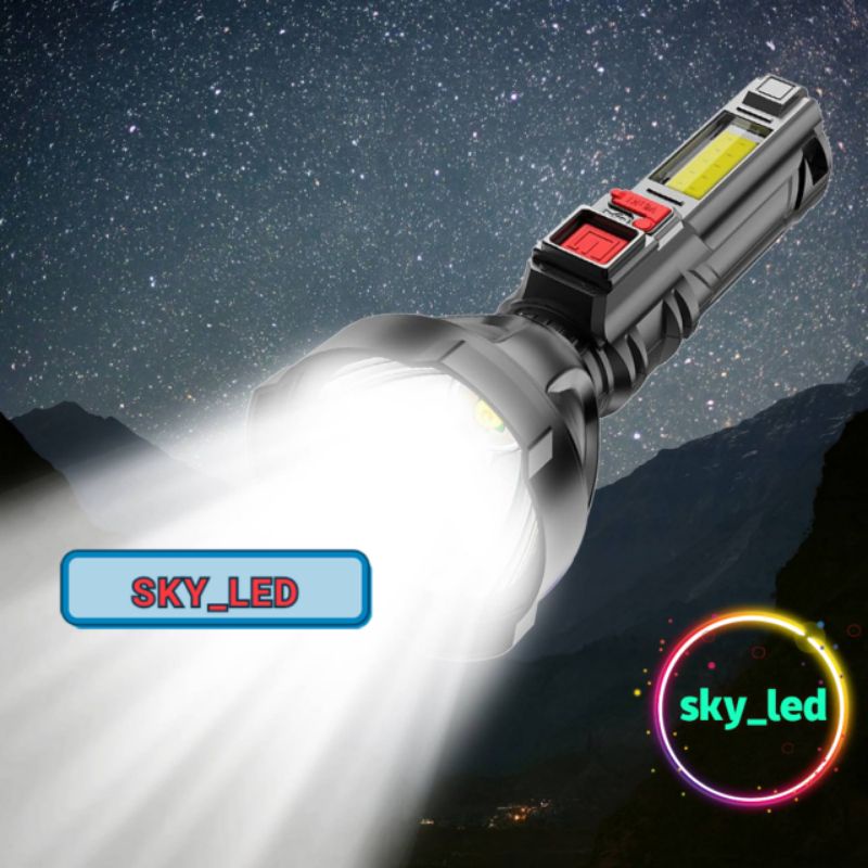 SKY_LED / SENTER COB USB CHARGING /FLASHLIGHT L 830 /SUPER TERANG