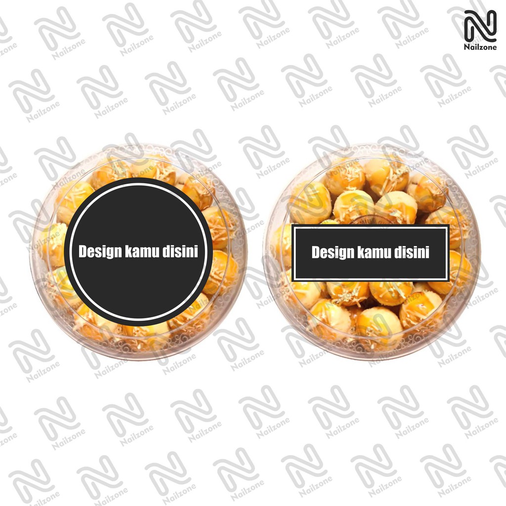 

Cetak Custom stiker label untuk kemasan toples botol merk packing online shop