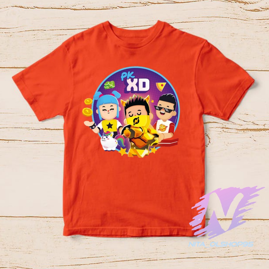 KAOS PK XD TERBARU BERMAIN DENGAN TEMAN BAJU KAOS ANAK PKXD TERBARU