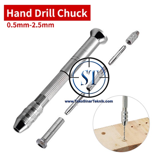 Mini Pen Hand Drill Bor Manual Tangan Lobang Stainless Steels PCB Collet Tanpa ADaptor MIcro Hss MAta Bor