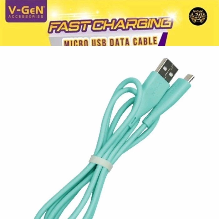 KABEL DATA MICRO USB  V-GEN PCM2-02 Bulat QC3 2.1A 1M