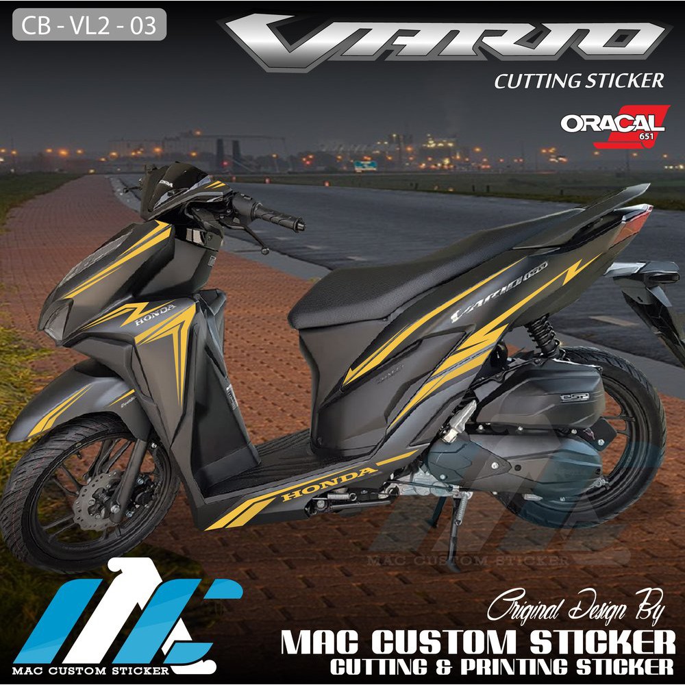 CUTTING STICKER STIKER VARIO 125 & 150 FACELIFT - TYPE 3 GOLD TERMURAH