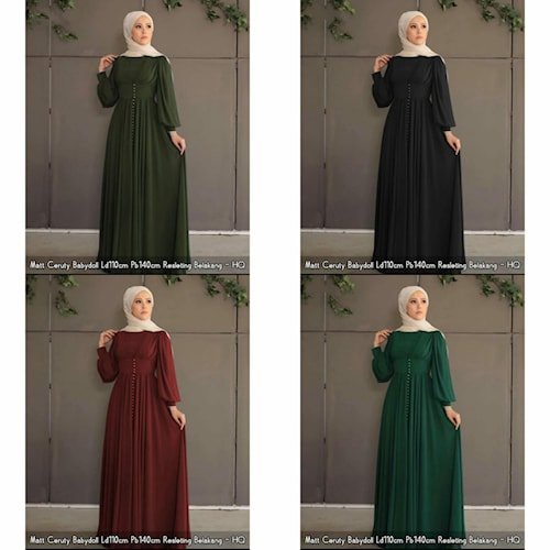 Jasmine dress/pakaian muslim/gamis dress dewasa