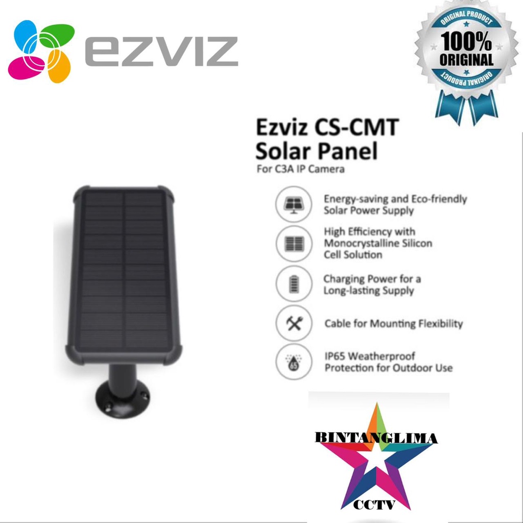 Ezviz CS-CMT Solar Panel Tenaga Surya Portabel For C3A IP Camera