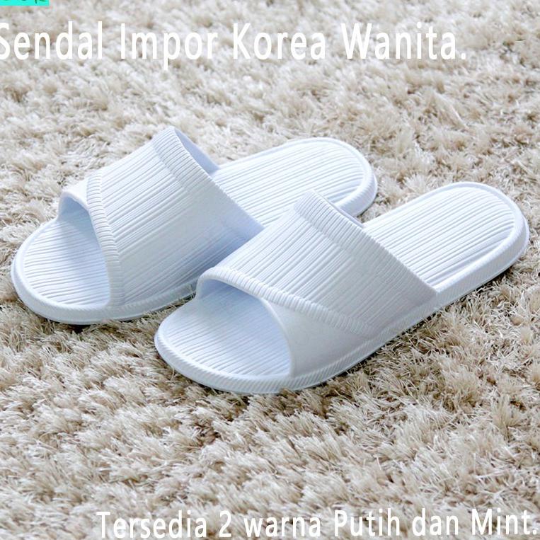 Super Promo PVZ [UOOK] Sandal Rumah Sandal Selop Wanita Bahan Karet Santai Nyaman Kasual Rumah Toile