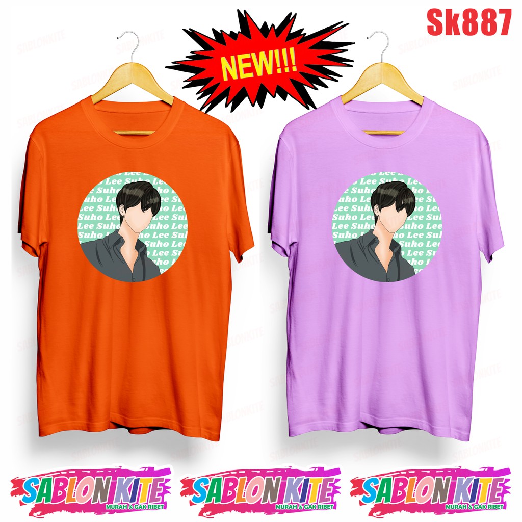 MURAH!!! KAOS SUHO LEE BULAT SK887 UNISEX COMBED 30S ADA 6 WARNA