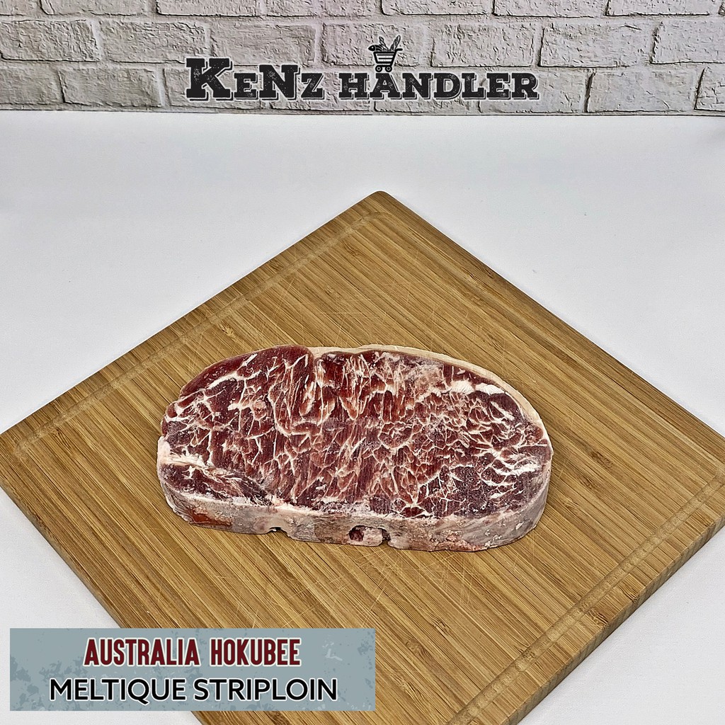 

AUSTRALIA HOKUBEE WAGYU MELTIQUE STRIPLOIN STEAK 250 GR at KeNz Händler | Grab and Gojek