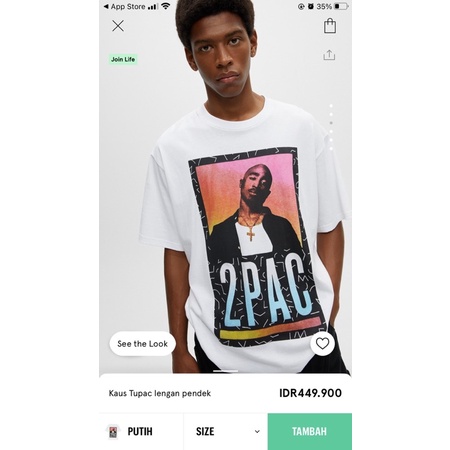 Pull and bear x 2Pac tee