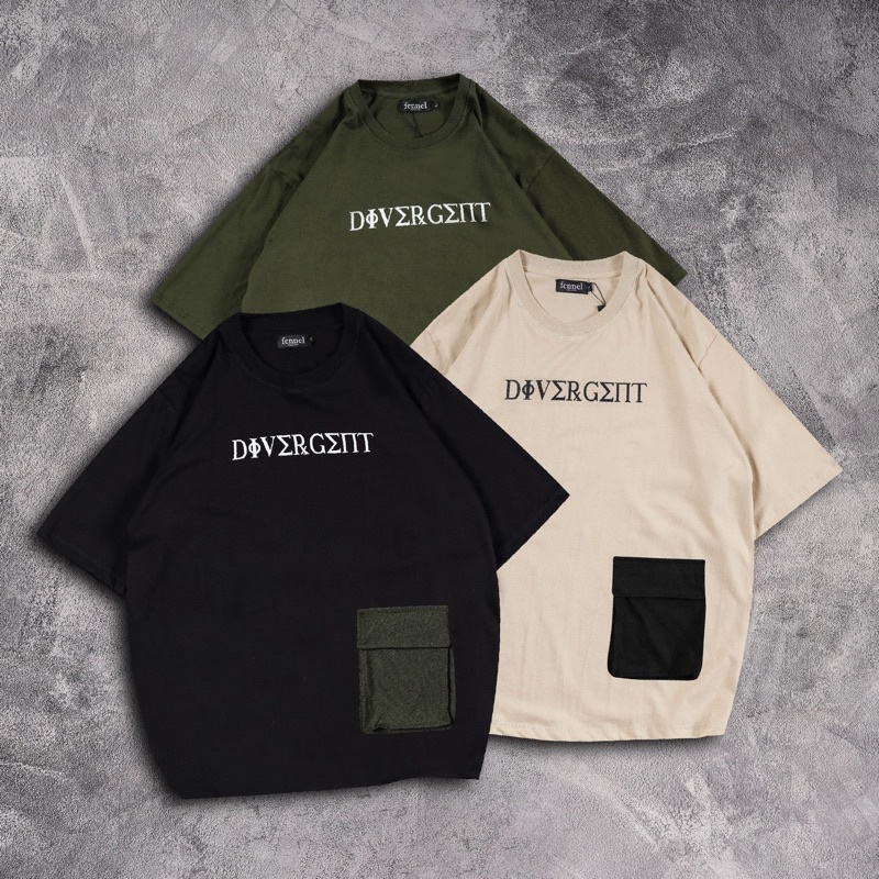 [N00790] T-shirt Oversized Distro Motif DIVERGENT