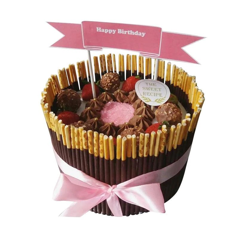 

Pocky and Ferero Rocher Cake