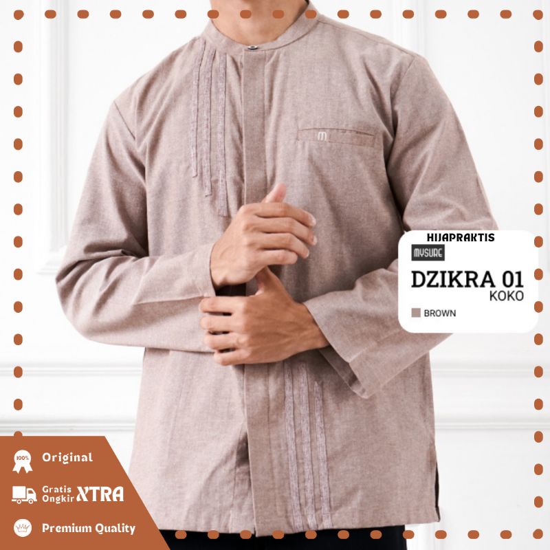 Baju Koko Pria Lengan Panjang Terbaru 2022 Dzikra