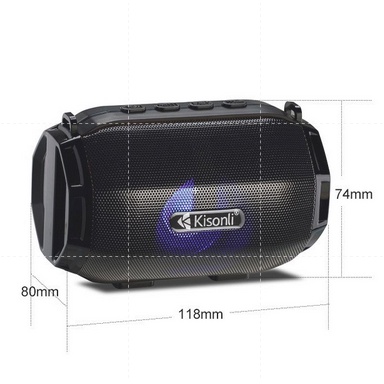 SPEAKER BLUETOOTH PORTABLE MINI KISONLI LED 904