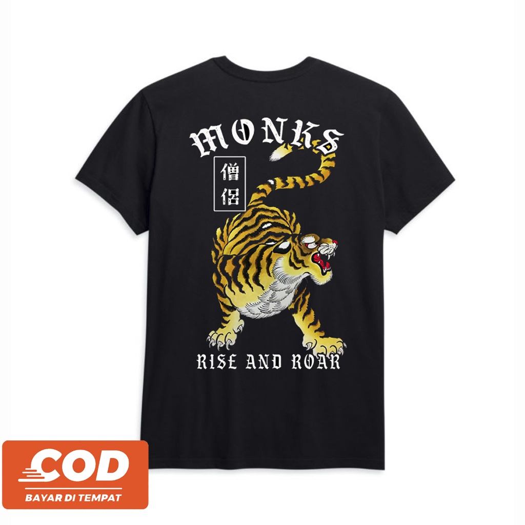(COD) Kaos tiger by monks - Kaos Oversize - Kaos - Kaos Korea - Kaos Sukajan - Kaos Distro - Pria - 