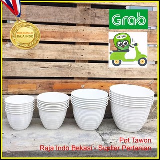 ORI BJB POT  TAWON 24 CM PUTIH atau POT MADU  30 PUTIH BUKAN 