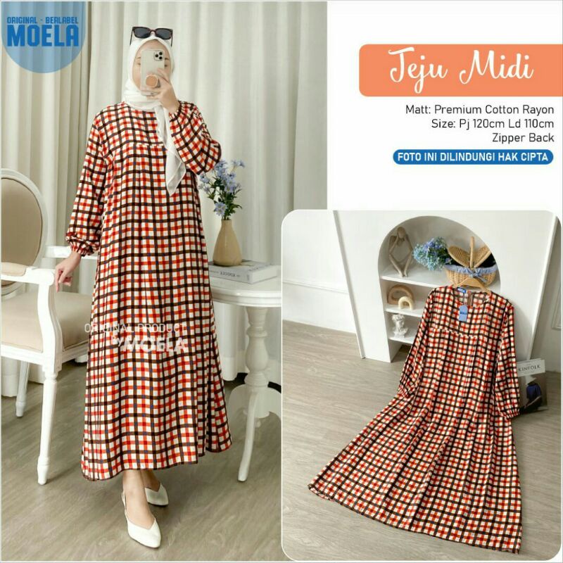 JEAN LOREL,NIBLAS,SILWI,ILARE,JEJU Midi Dress Ori Moela