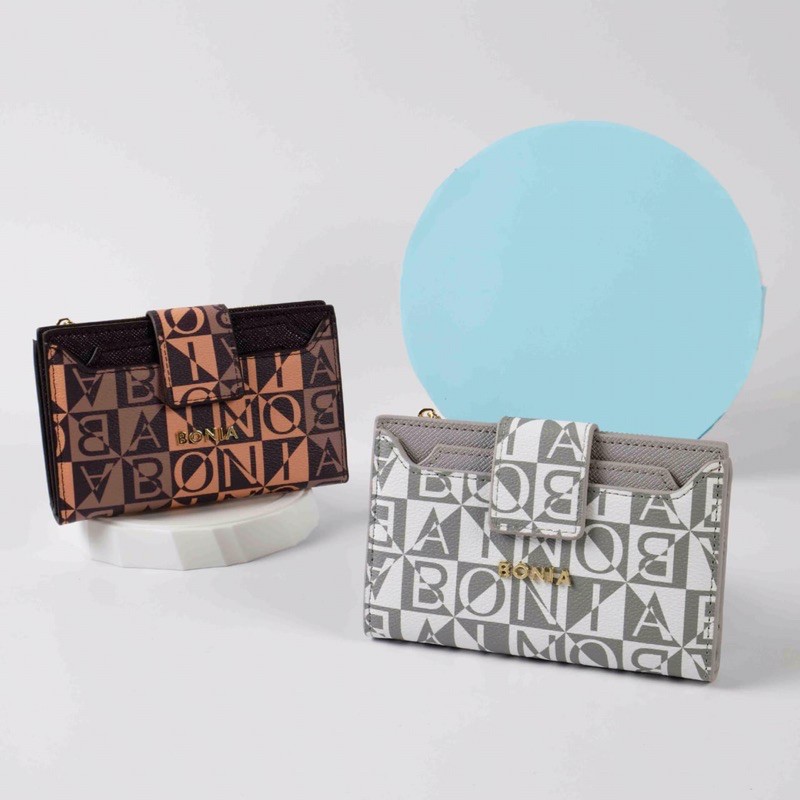 Dompet bonia panjang with box dompet wanita kartu 10021  import