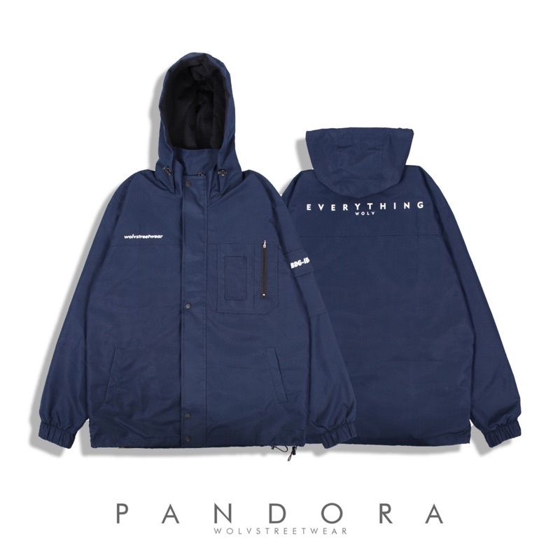 Jaket Outdoor Pandora Hitam Jaket Parasut Jaket Wolv