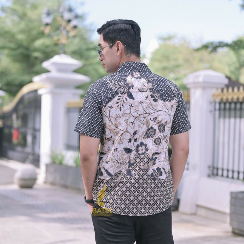 Kemeja Batik Pria Slimfit Premium MELANDING Bahan Katun halus Sragenan