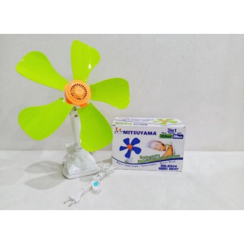 Kipas Angin Jepit 5 Baling Mitsuyama MS5547 20 Watt