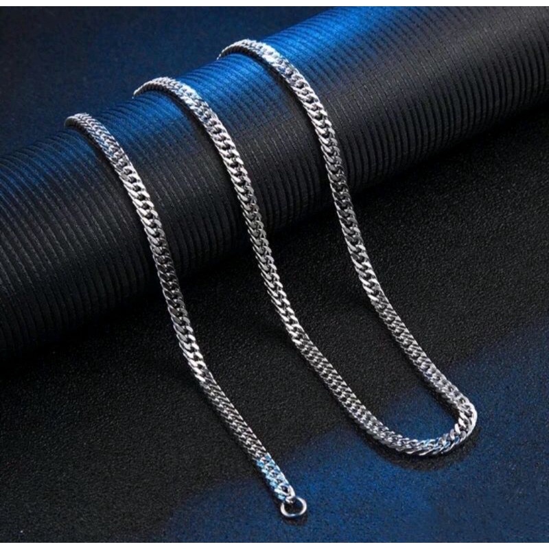 Kalung Titanium model rantai/Kalung Titanium anti karat  (9  mm)