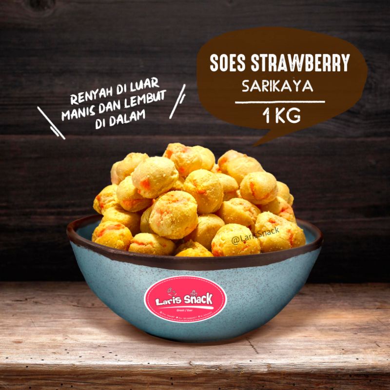 

Cream Soes Stroberi Sarikaya Snack Kiloan 1000gr