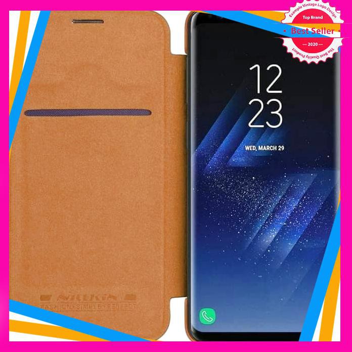 CASING HP KULIT CASE SAMSUNG GALAXY S9 PLUS S9+ FLIP CASE QIN ASLI