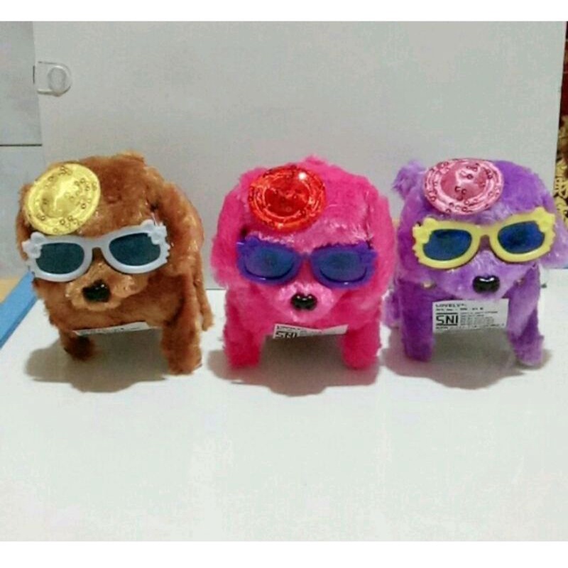 MAINAN ANAK ANJING ANJINGAN BATERAI BISA JALAN + SUARA GUK GUK LUCU
