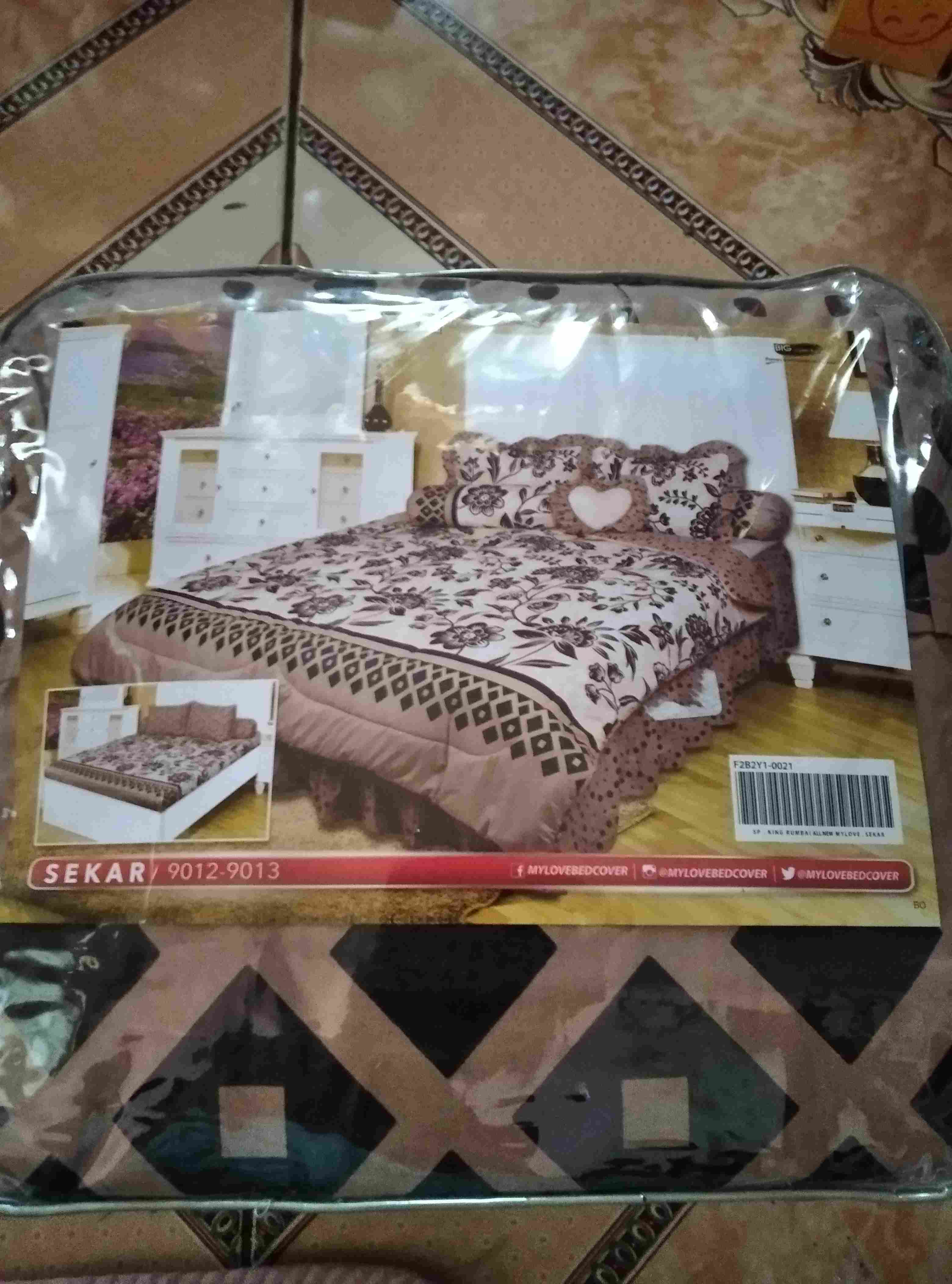 Sprei All New My Love Rumbai 180x200 Tinggi 30 Motif Kolase Coastal Bohemian - 180 King T30 Sp P3
