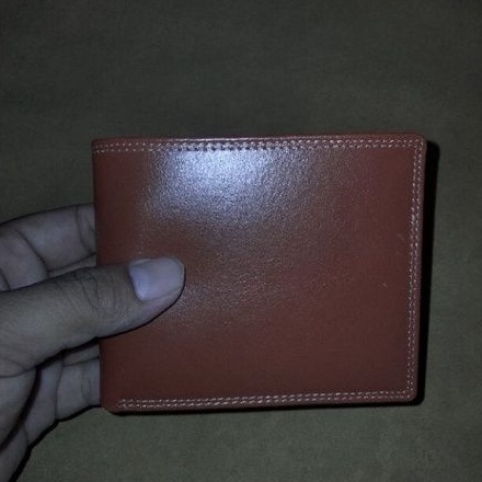 Dompet Pria Full Kulit Sapi Asli LK 6 Slot Tempat Kartu Tanpa Embos  ( Bahan Luar Dalam Pakai Kulit Sapi)