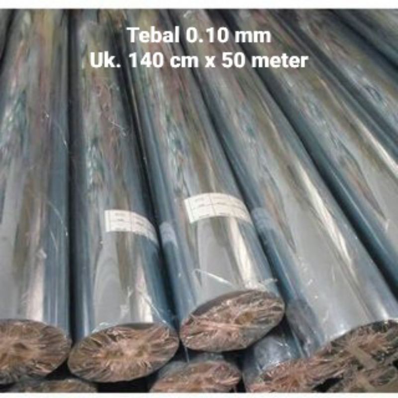 

STEMPELSURABAYA Mika roll pvc rigid 0.10 mm (140cm x 50 meter) mika roll gelondongan mika tebal