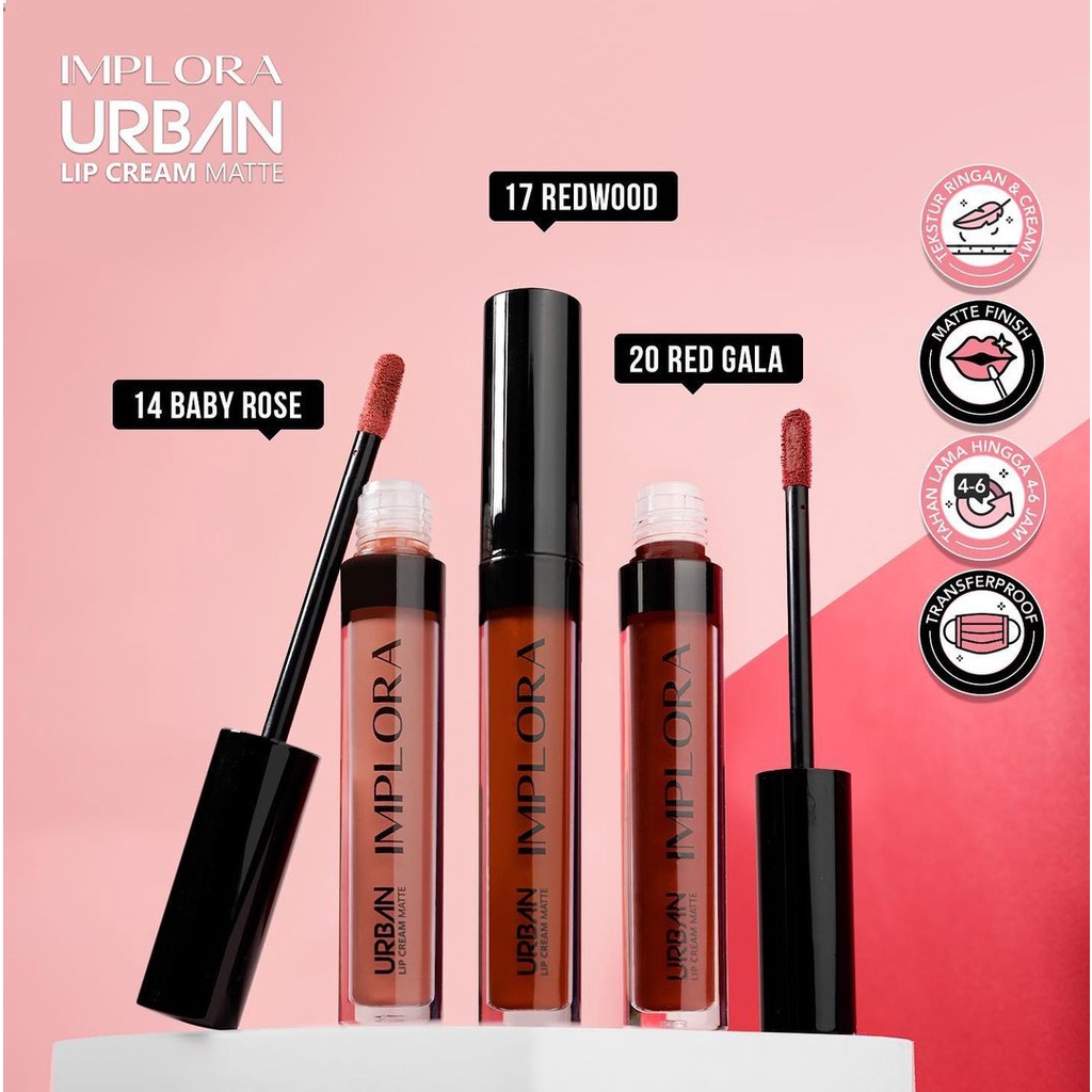 LIPSTIK Implora Lip Cream Terra Lipmatte - Implora Urban Lip cream matte