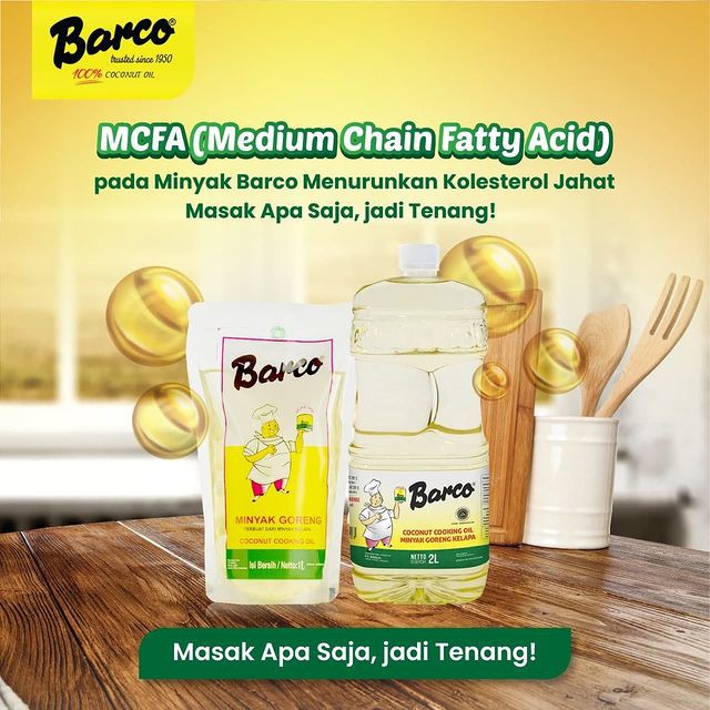 BARCO MINYAK GORENG KELAPA 1 LITER | COCONUT COOKING OIL SEHAT BOTOL POUCH 1000ML