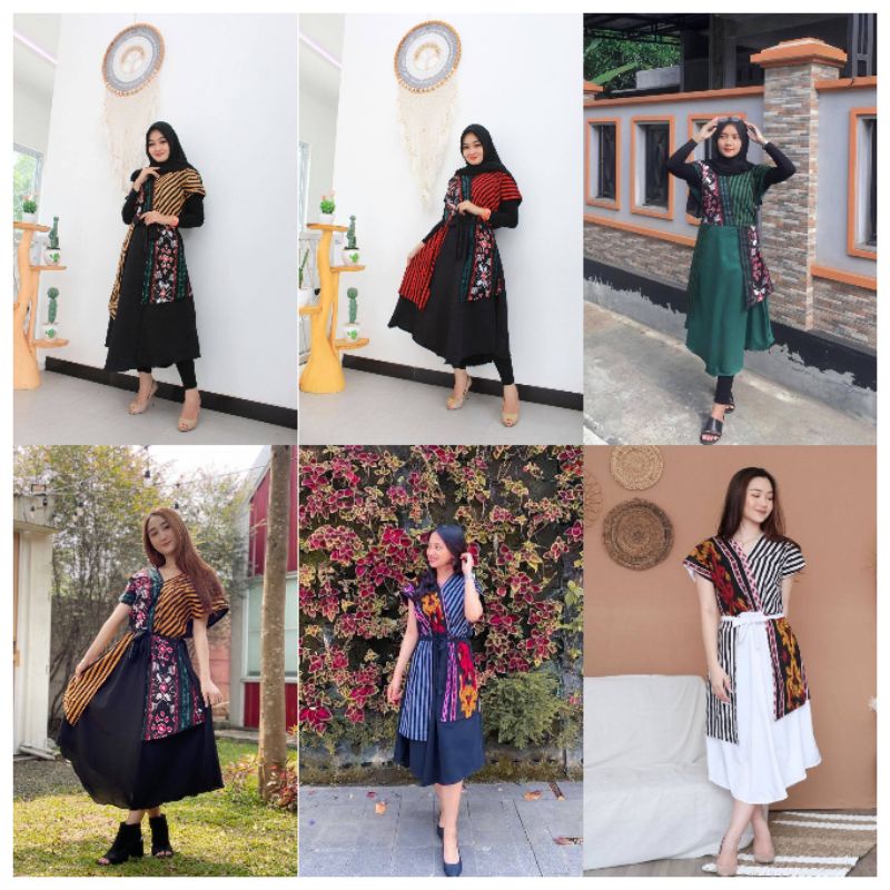 DRESS BATIK ANDIN NEW!!!DRESS BATIK MODERN JUMBO STANDART
