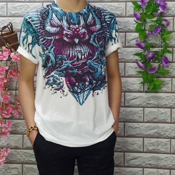 [ DLI ] W4 KAOS FULLPRINT 3D Motif burung hantu owl Burlon Wings Sayap KeKinian  MURAH ✅