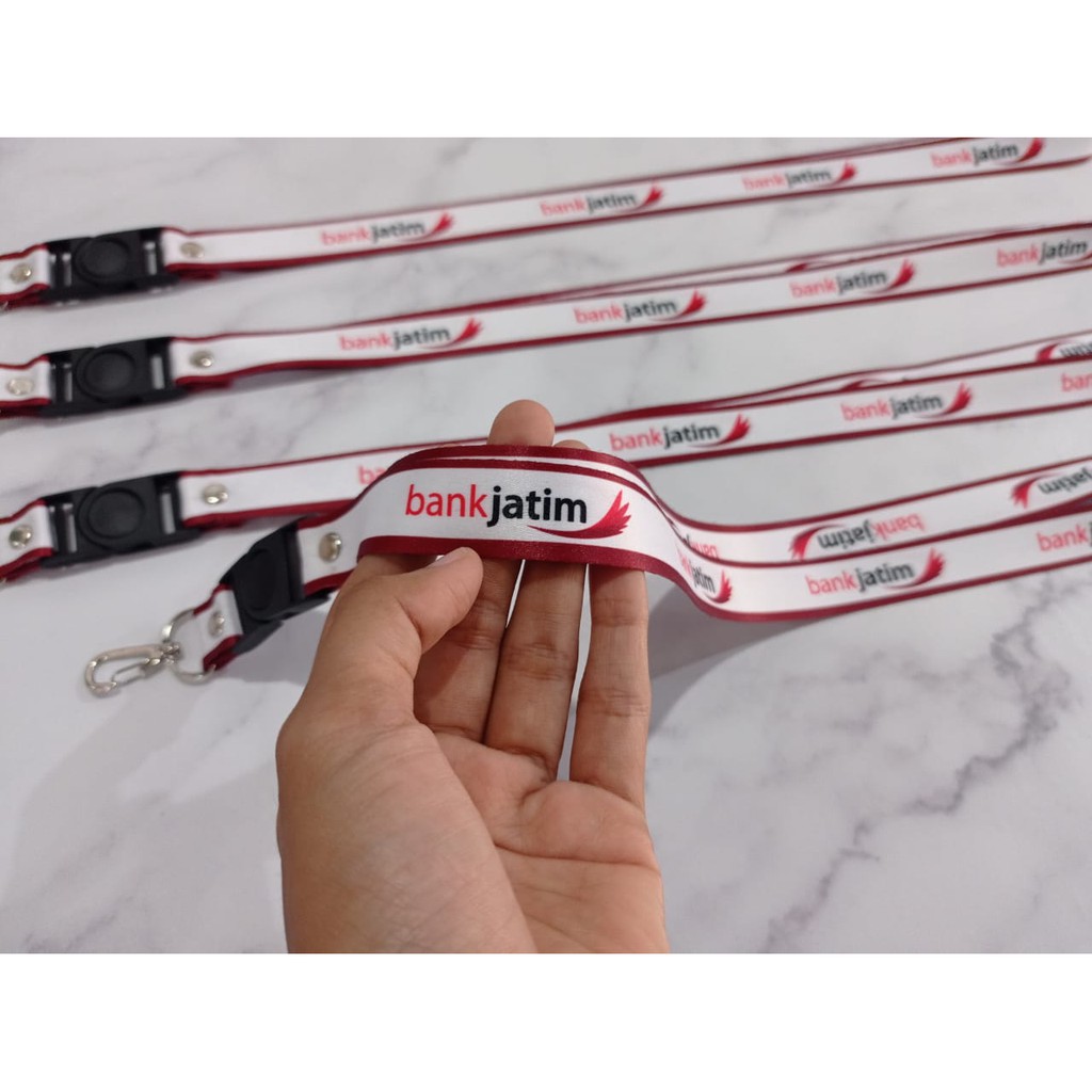 

Pancawarna - Cetak Lanyard BANK JATIM | custom logo | print lanyard - gantungan hp - holder - yoyo logo