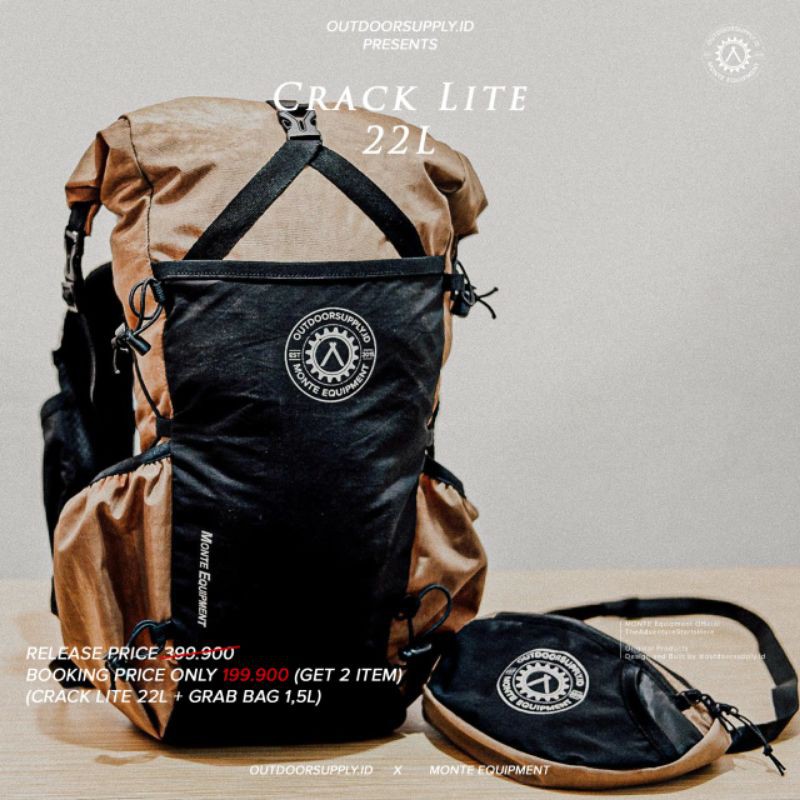 [ NEW ARRIVALS ] MONTE EQUIPMENT CRACK LITE 22L ULTRALIGHT BACKPACK