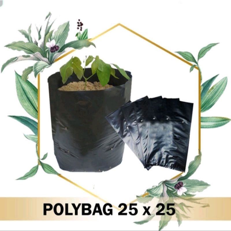 1 lembar Polybag Tanaman Polibag Tebal Kecil Sedang 25x25Pot Plastik Polibek Bunga