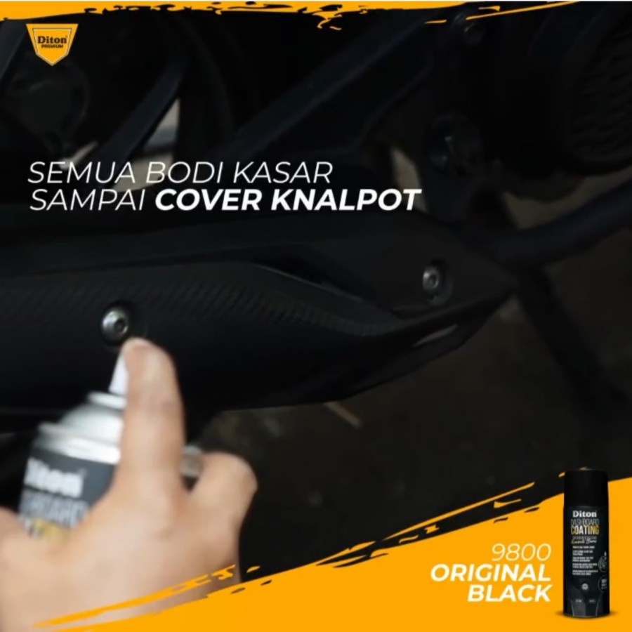 DITON PREMIUM 9800 DASHBOARD COATING BLACK Hitam Cat Semprot Pylox