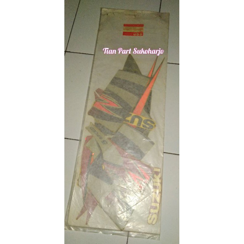 Striping Satria lumba Merah Silver 5 speed Original SGP full set