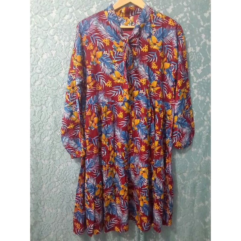 Tunik Rayon motif bunga